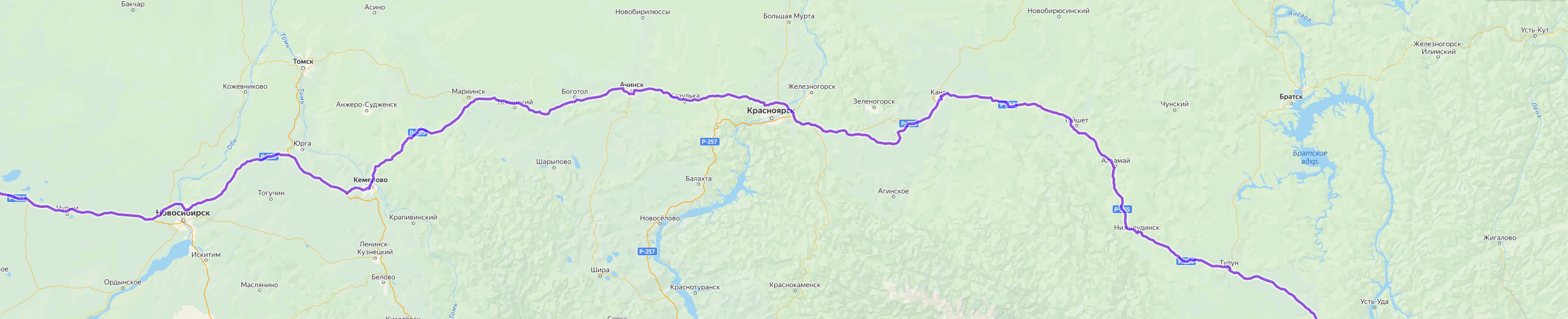 Доставка грузов из Дубинино - карта транспортной логистики